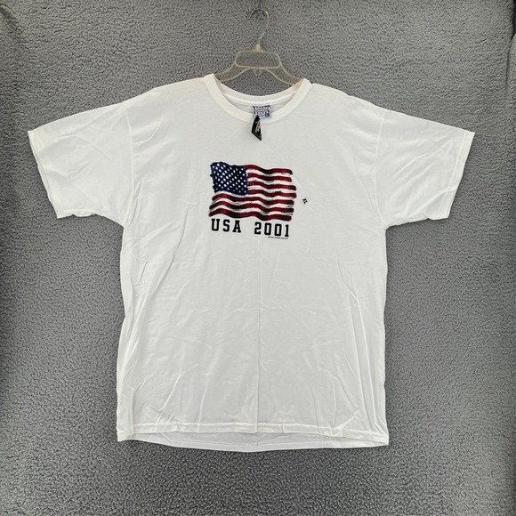 Sonoma Other - Vintage Y2k American Flag USA 2001 White T-Shirt Sonoma New No Tags READ